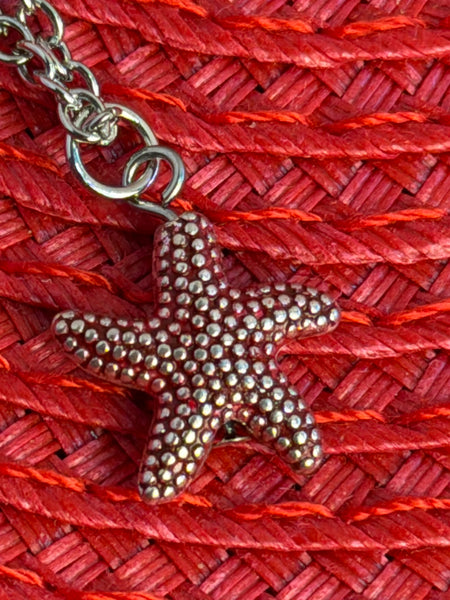 Minimalist Starfish Necklace, Silver Beach Charm Necklace, Delicate Ocean Inspired Gift for Her