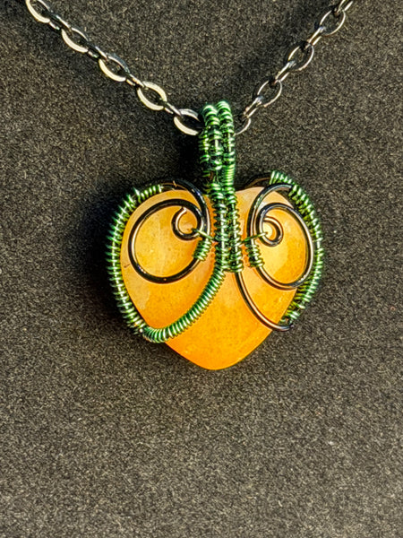 Wild Heart Wire Wrapped Gemstone Necklace