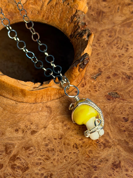 Moonlit Grove Mushroom Necklace
