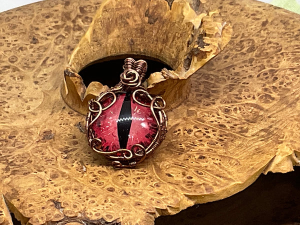 Pink Dragon Eye Pendant