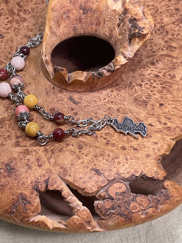 Map of Scotland with Mookaite Necklace