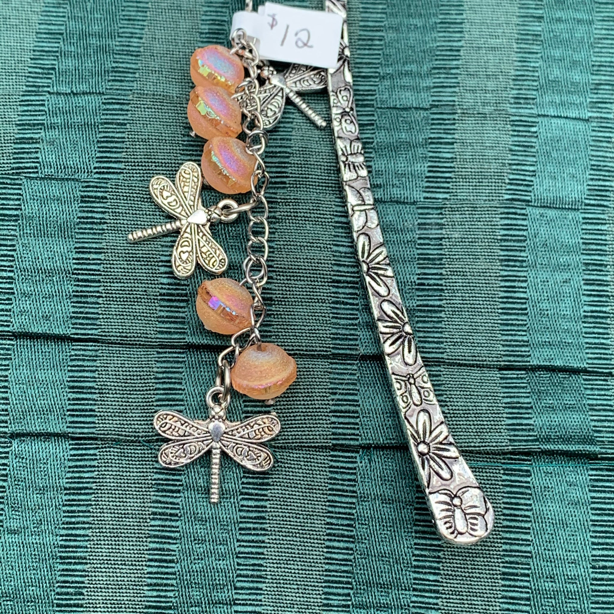 Silvertone Floral Bookmark