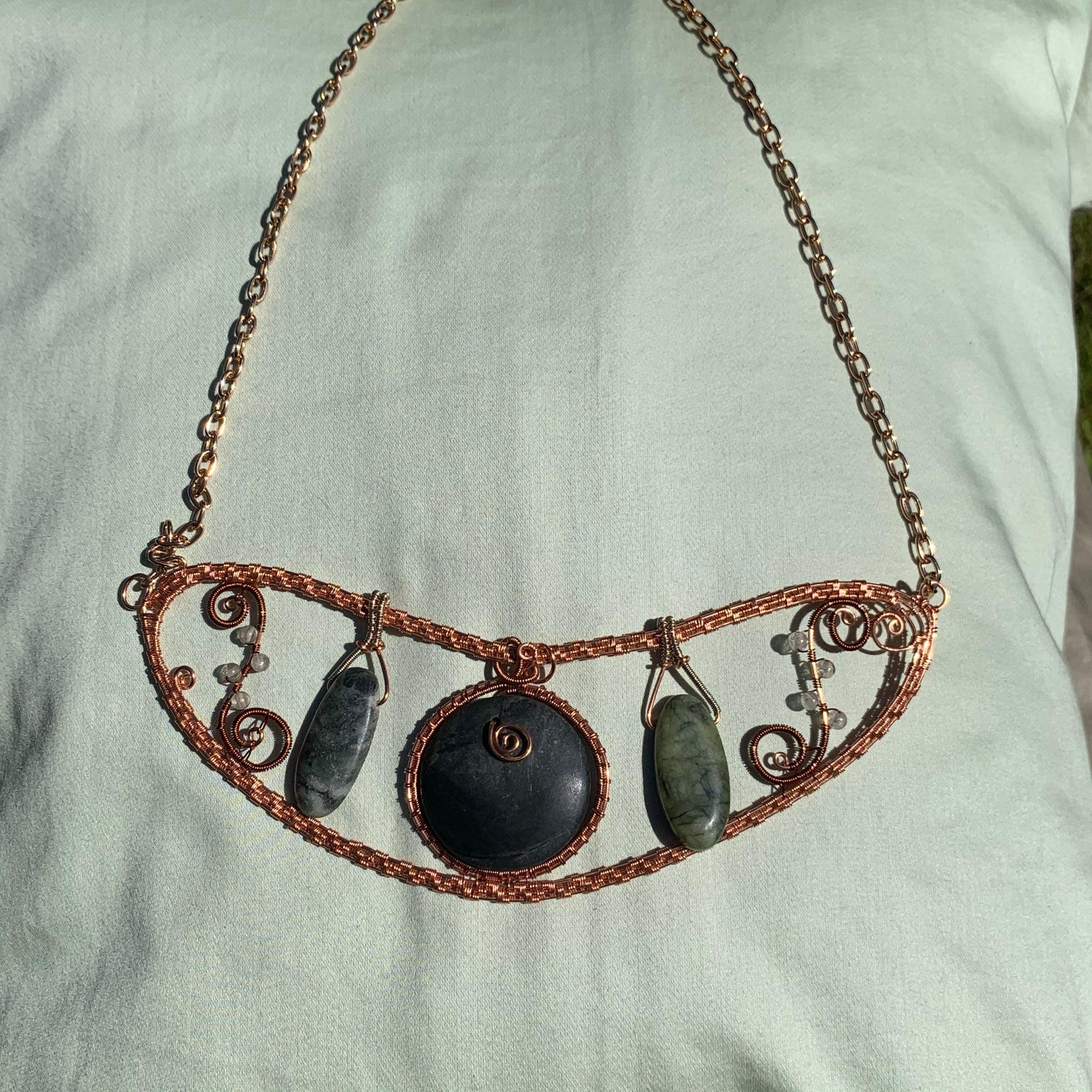 Marble and Serpentine Necklace