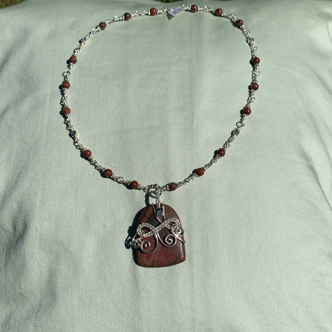 Red Picture Jasper Necklace
