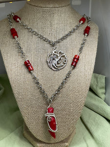 Coral Two Strand Necklace