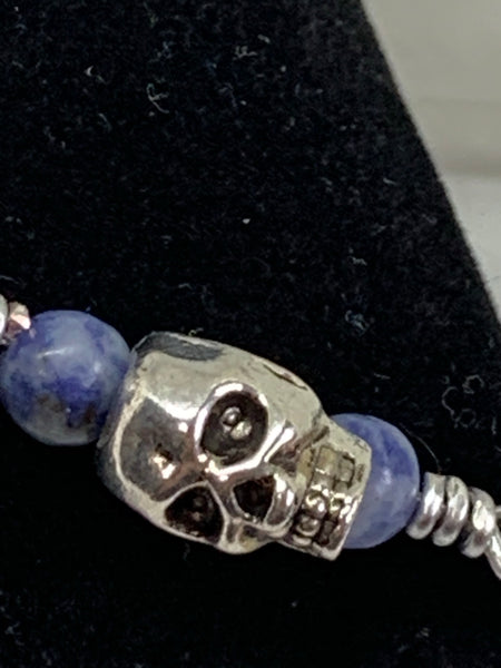 Skull and Sodalite Bracelet