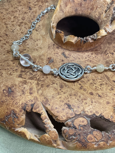 Celtic Knot with Gemstone Necklace