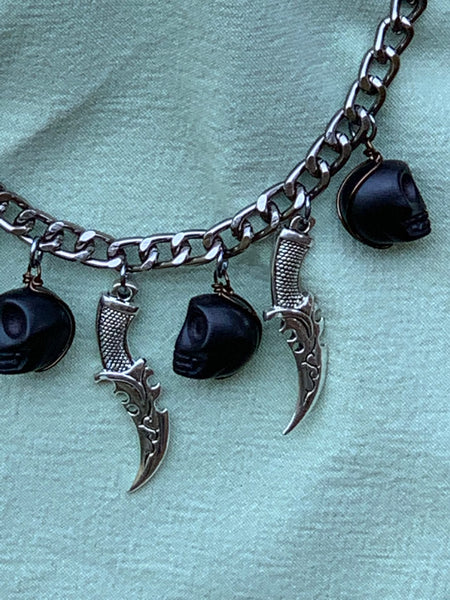 Skulls and Daggers Necklace