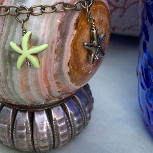 Mermaid  and Starfish Charm Bracelet