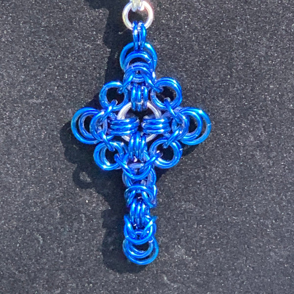 Chainmaille Celtic Cross Necklace