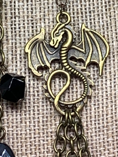 Large Dragon Earrings, Asymmetrical