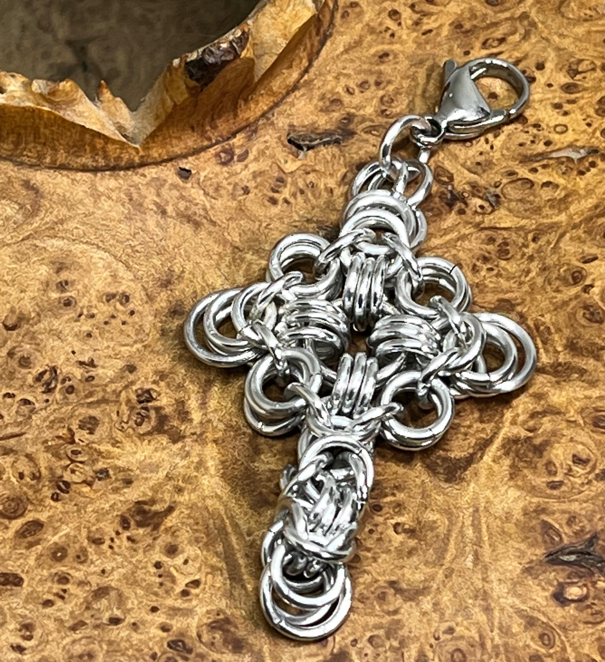 Chainmaille Celtic Cross Charms – Faith Dreams Jewelry