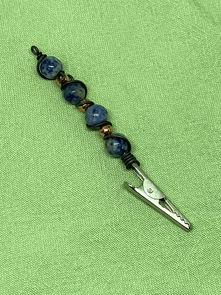 Turquoise black with gold flecks - bracelet helper (roach clip) - NEMAA