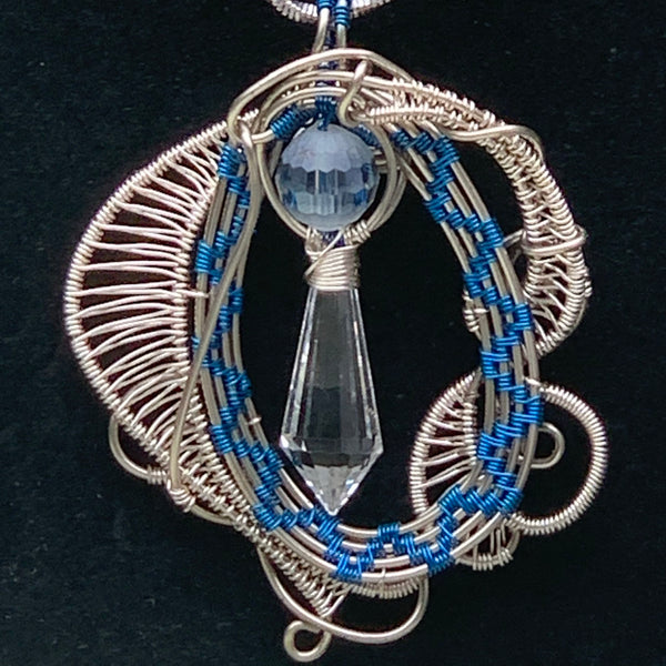 Woven Wire and Crystal Drop Jewelry Set
