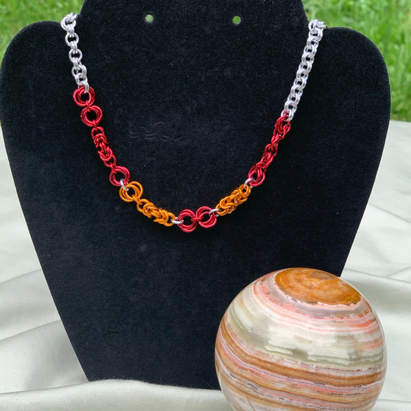 Morse Code Chainmaille Necklace